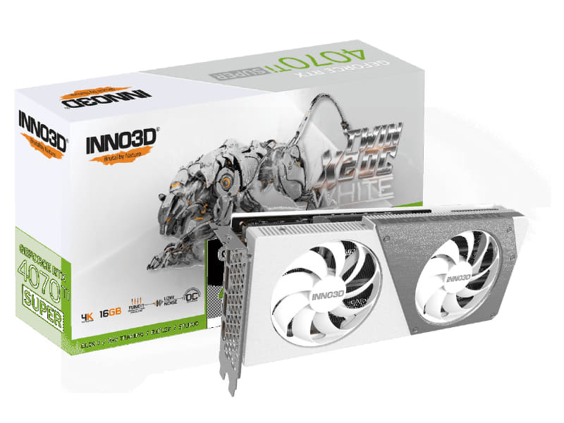 INNO3D GeForce RTX 4070 Ti SUPER TWIN X2 OC WHITE