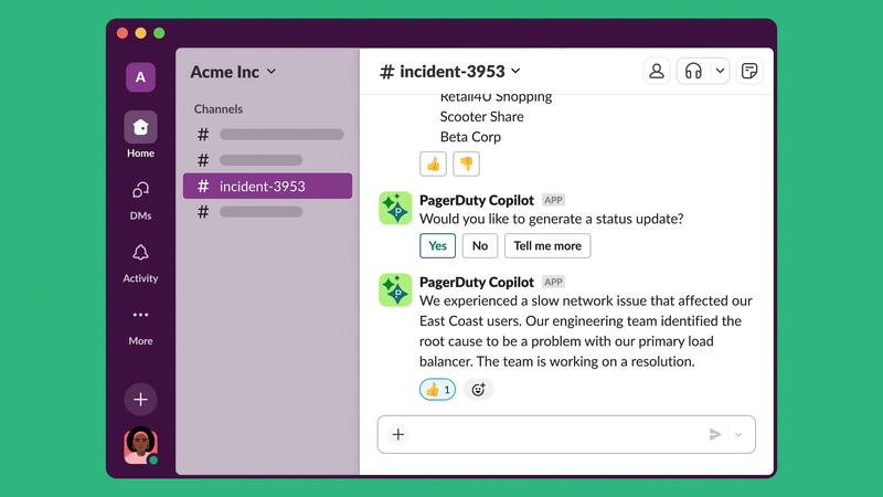 サードパーティAIツールとの連携も開始。インシデント管理ツールのPageDuty Copilotと連携
