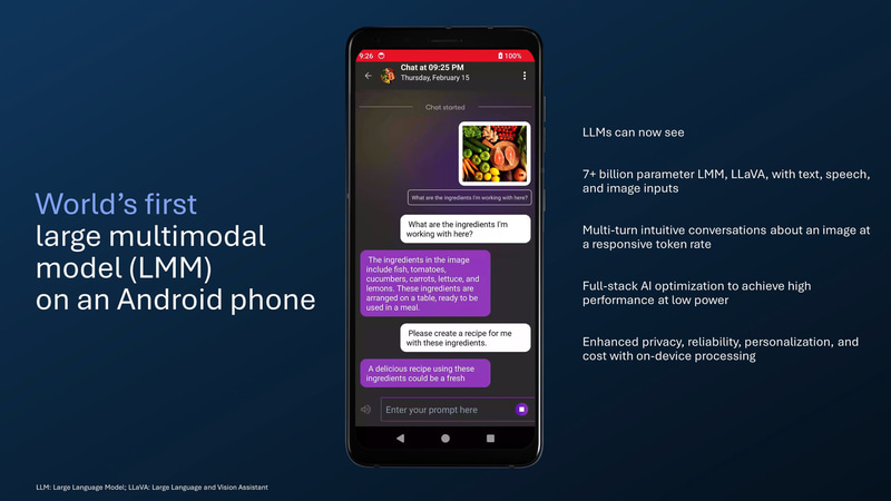 70億パラメータLMM、LLaVAで、対話型AIでの画像を利用した応答をオンデバイスで実現