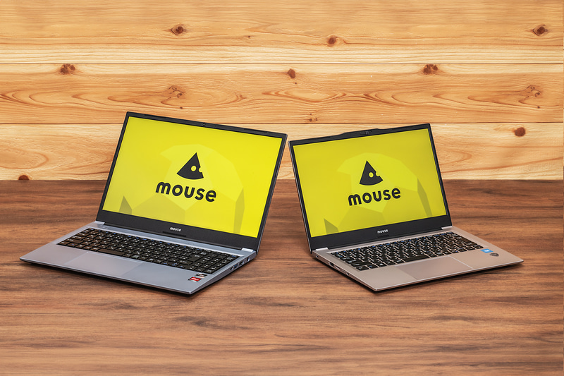 マウスコンピューター「mouse B5-A5A01IS-C」(左)と「mouse B4-I1U01PG-B」(右)