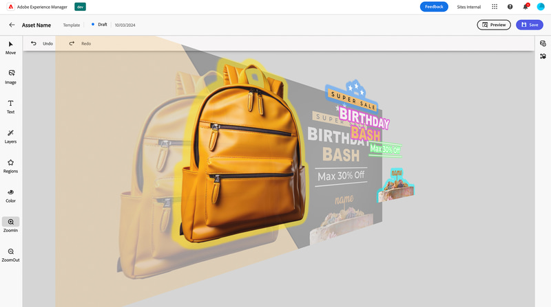 Project Get Personalを利用すると顧客一人一人に最適化したコンテンツを生成AIが自動生成してくれる(写真提供: Adobe)