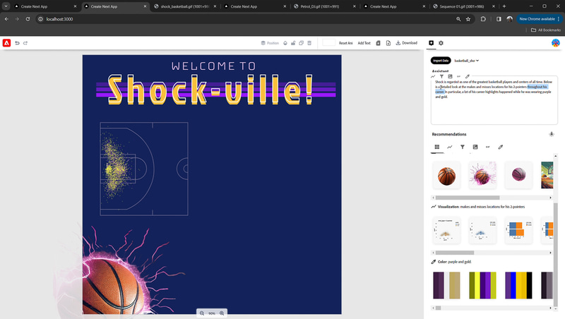 Project Infograph Itはインフォグラフィックを自動で生成してくれる(写真提供: Adobe)