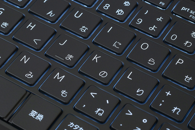 キーボードにはバックライトも内蔵