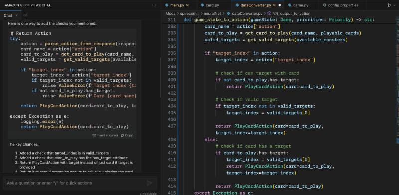 エラー処理のコードを追加で生成した