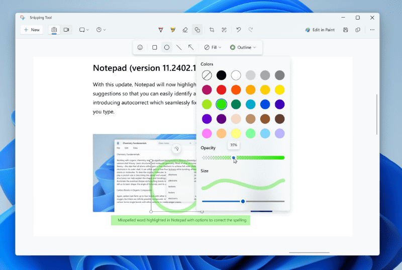 図形ツールの塗りつぶし/枠線に半透明機能が実装