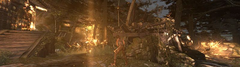 ゲーム世界がストーリー進行で派手に破壊されていく演出が導入された「トゥームレイダー2013」