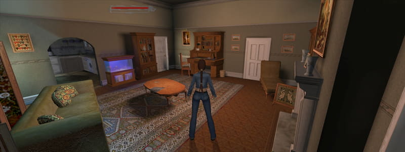 アスペクト比8:3の横長画面モード。解像度は2,048×768ドット。今で言うウルトラワイドに相当。今から20年前のゲームで、こんな画面モードに対応しているのが凄い