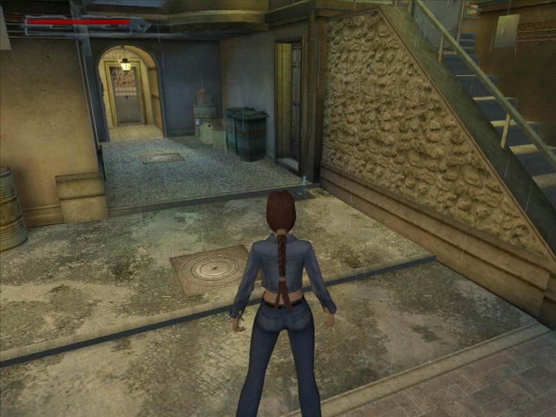 映り込み表現のオン/オフ(地面に注目)