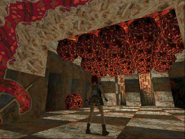 Voodoo1で動作させた「トゥームレイダーI」