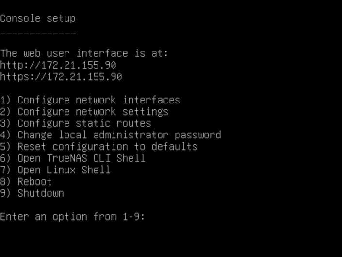 起動すると、アクセス先のIPアドレスが表示されるので、ネットワーク上のPCからアクセスすると管理可能になる