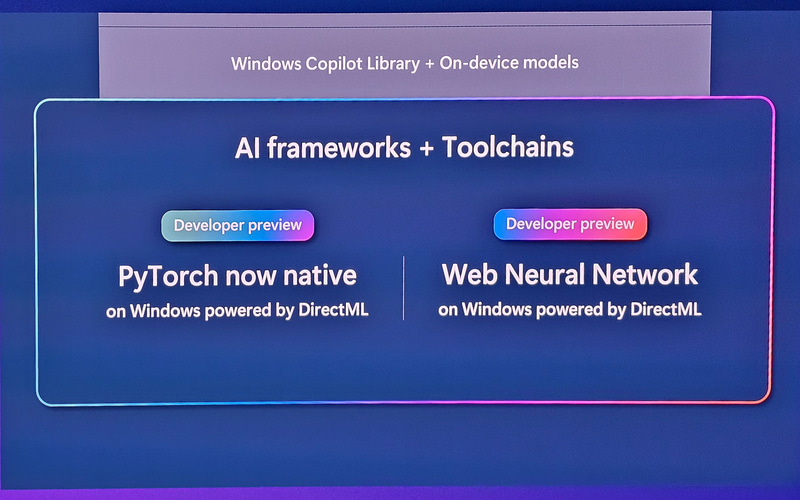PyTorchとWebNNがDirectMLに対応