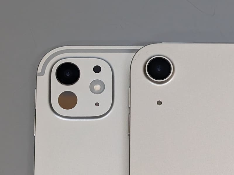 カメラ部はiPad ProとiPad Airの最大の相違点と言ってよい