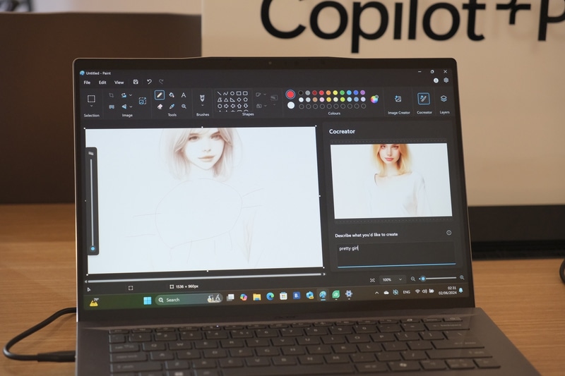 Copilot+ PCで使えるAI機能のCocreator