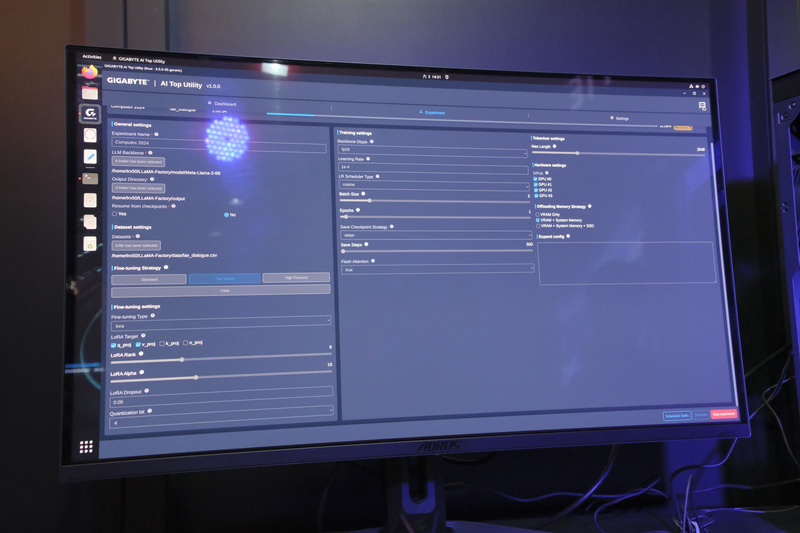 クリック操作でトレーニングのオプションを切り替えられるAI TOP Utility