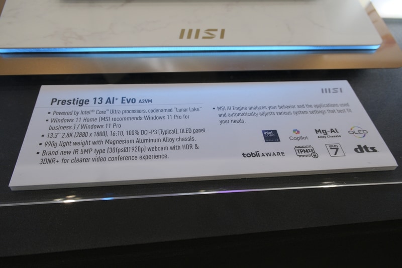 Prestige 13 AI+ Evo A2VM