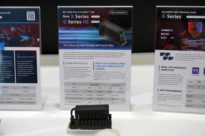 PCI Express 5.0 SSDのスペック表とNew X Series