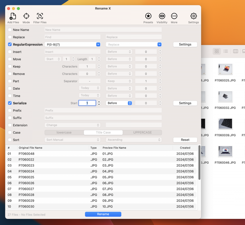 Rename Xは使い込めばかなり複雑なりネームも可能にしてくれそうな印象