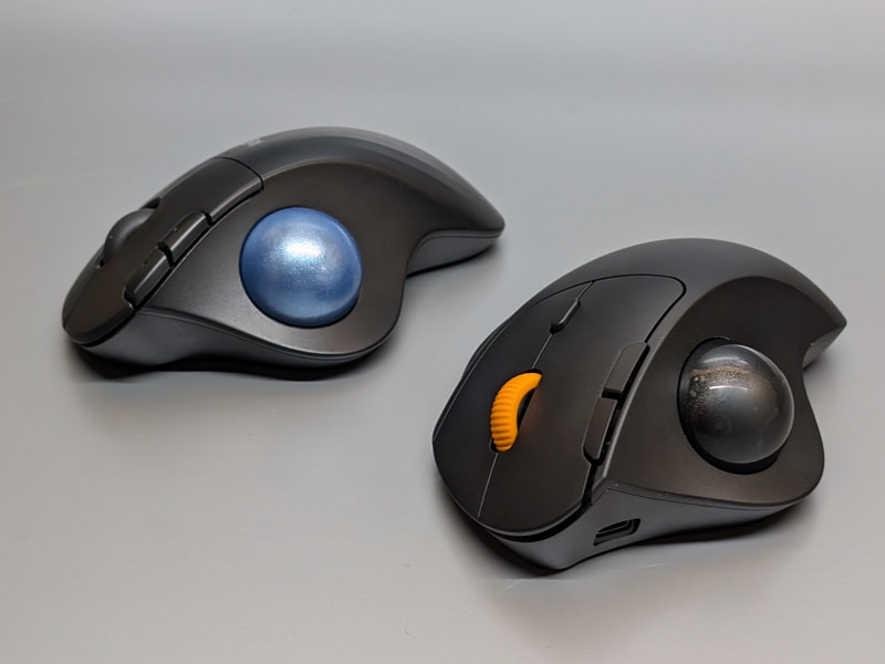 左がロジクール「M575」、右がProtoArc「EM04」。今回は編集部が購入した機材を用いて比較する