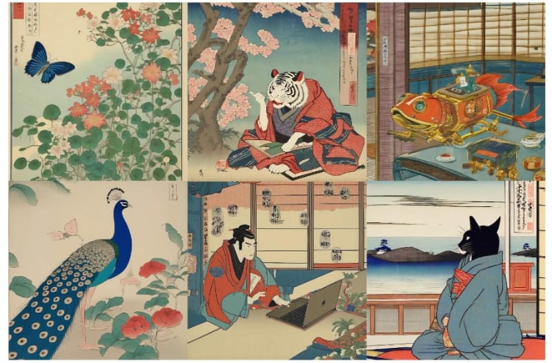 Evo-Ukiyoeの出力画像