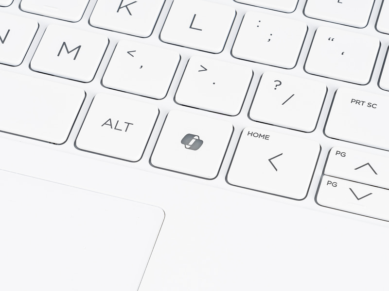 HP OmniBookではスペースバー、ALT、その次にCopilotキーが並ぶ