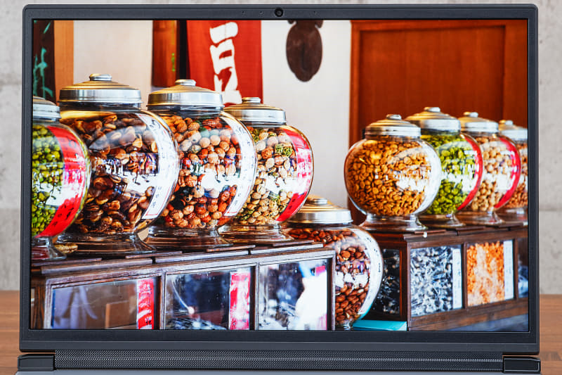 16型と大型かつDCI-P3カバー率100%という広色域を持つディスプレイ