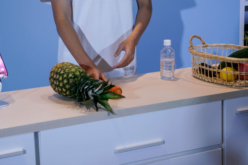 食材の写真をスマホで撮影し