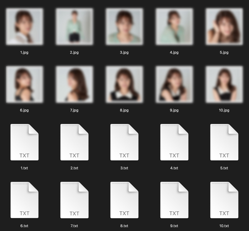 ai-toolkitで使ったdataset