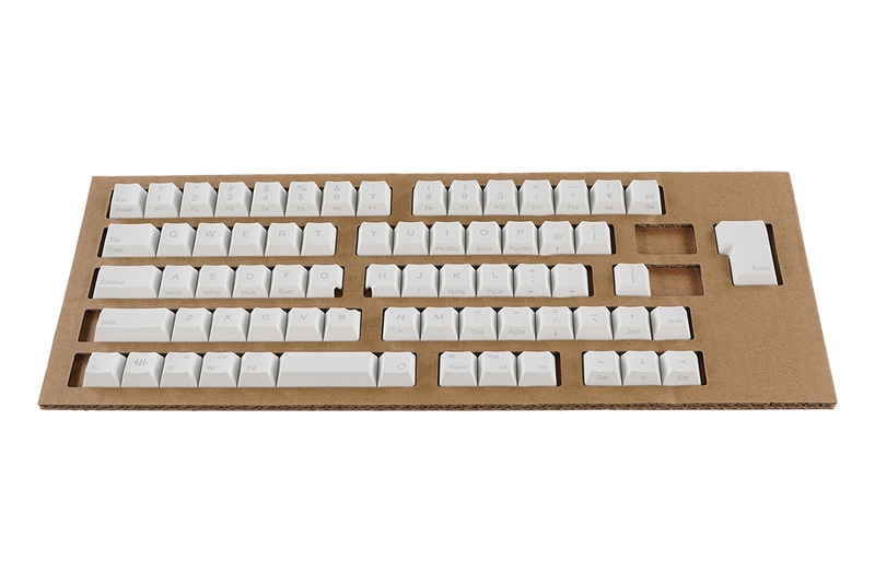 クールグレー刻印キートップ(日本語)。オプションとしても購入できる