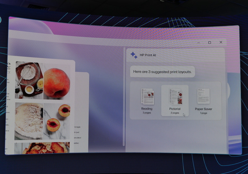 HP Print AIを利用すると、不要な部分や広告を自動で削除し、必要な内容を要約して1～3枚で印刷できるようにレイアウトが自動で修正される