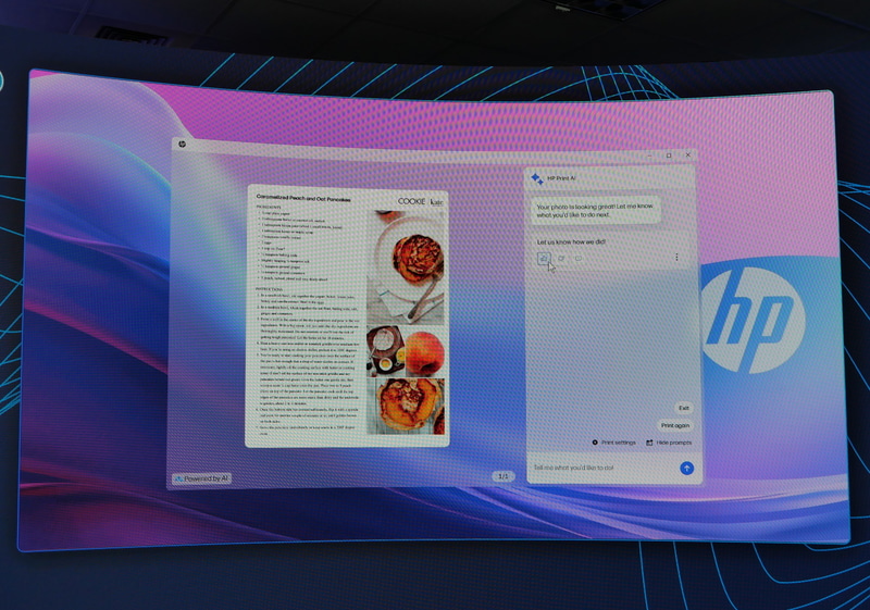 プロンプトに、文字や写真のサイズの変更などを文字で入力することで、細かなレイアウト修正を指示できる