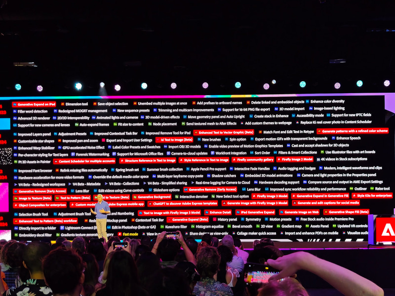 2023年にAdobeが公開した新バージョンや新機能、多くが生成AIを使っている