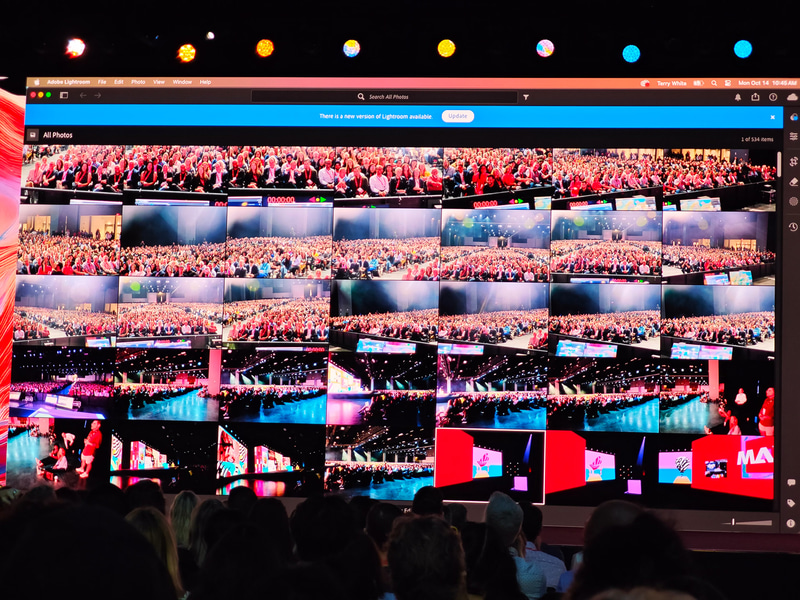 Frame.ioとCamera to Cloudのデモ、撮影した画像がそのままCamera to CloudでFrame.ioにアップロードされ、Lightroomにも同時にアップロードされる