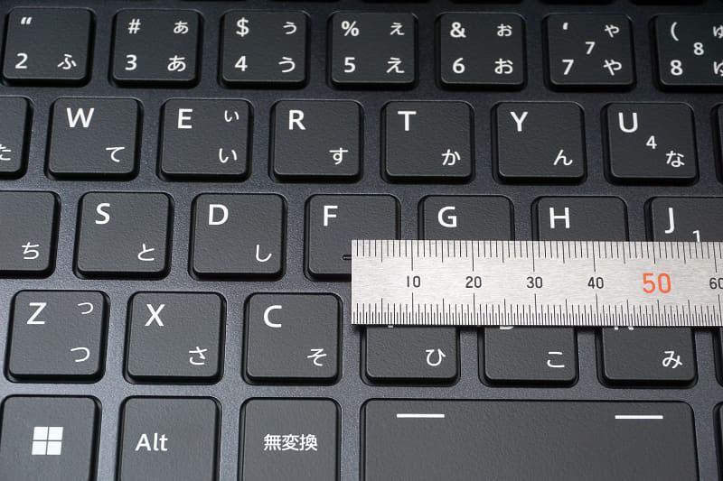 キーピッチは約19.1mm