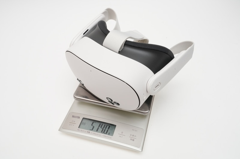 本体の重量は実測514g