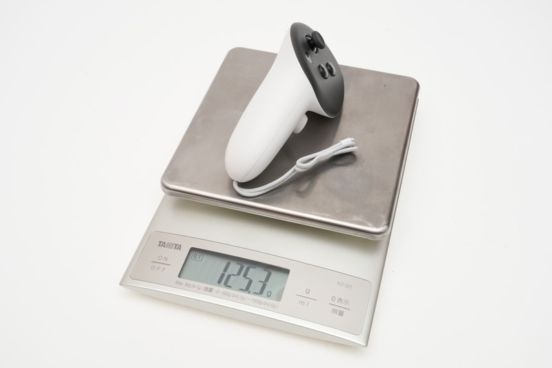 「Touch Plusコントローラー」の重量は実測125.3g
