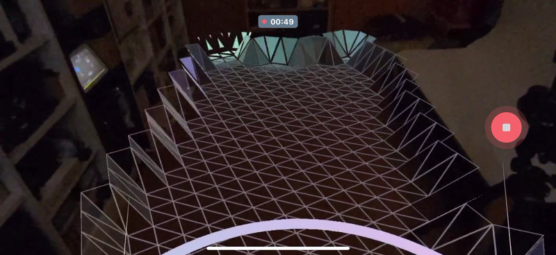 深度センサーの代わりにLEDフラッドライトを搭載したQuest 3Sでも、暗い部屋で境界線を作成し、手のひらの動きも認識できた