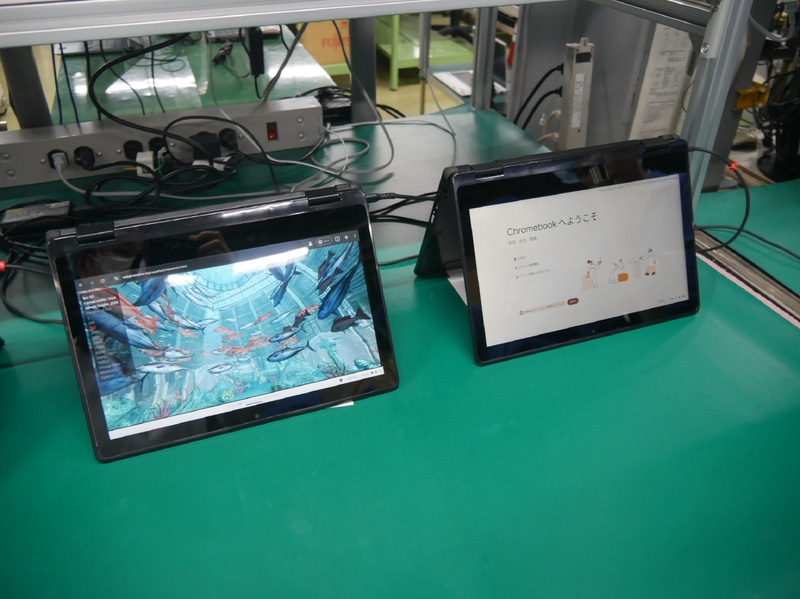 電源を入れて動作試験を行なう