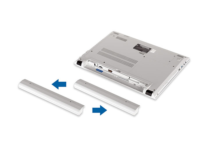 バッテリは着脱式