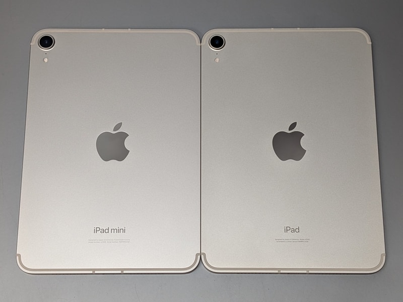 背面。下部のロゴが「iPad」から「iPad mini」に変更されているのが興味深い