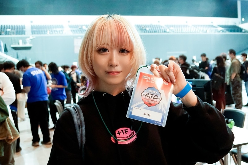 登録選手名は「Betty」