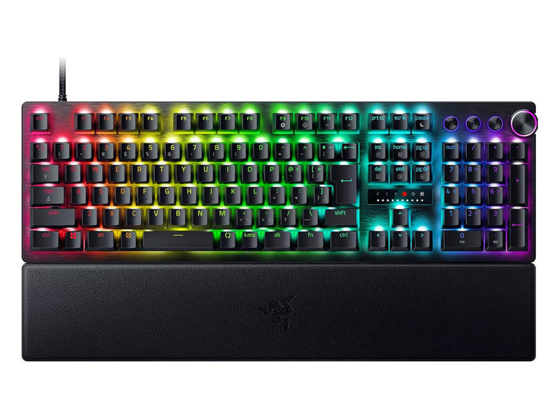 <a href="https://www.razer.com/jp-jp/gaming-keyboards/razer-huntsman-v3-pro" class="n" target="_blank">製品ページ</a><br>実売価格 : 3万6,980円前後●レイアウト : フルサイズ●キースイッチ : 光学式●押下圧 : 40g●インターフェイス : USB有線●サイズ : 445×139×39mm●重量 : 880g