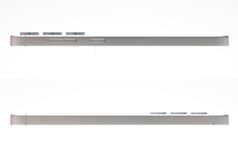 右側面にはボリュームボタンと電源ボタンを用意