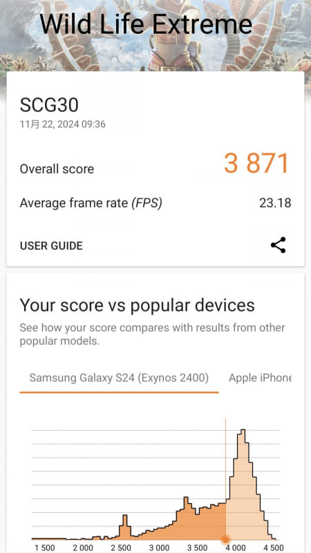 3DMarkのWild Lifeは「Maxed Out!」、Wild Life Extremeは3871、Solar Bayは8255、Steel Nomad Lightは1888