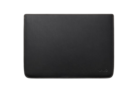 VAIO ノートPCケース（見た目合皮）ブラック セット VAIO SX14-R専用バズハウスデザイン製「レザーPCケース」が