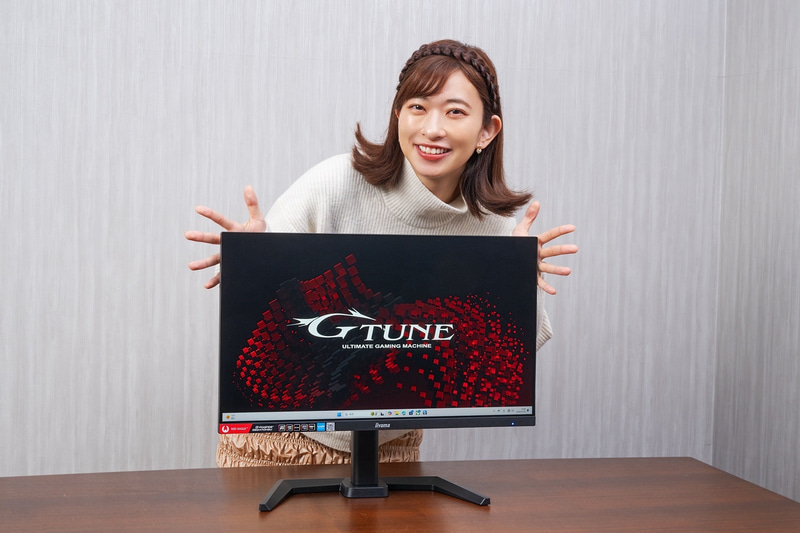 セットのゲーミングモニターは23.8型の「iiyama G-MASTER GB2470HSU-B6」