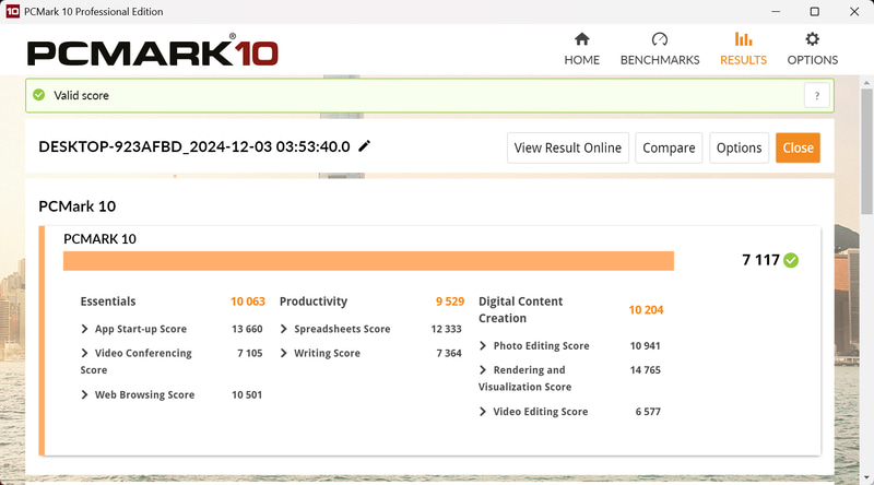 PCMark 10 Standardの結果