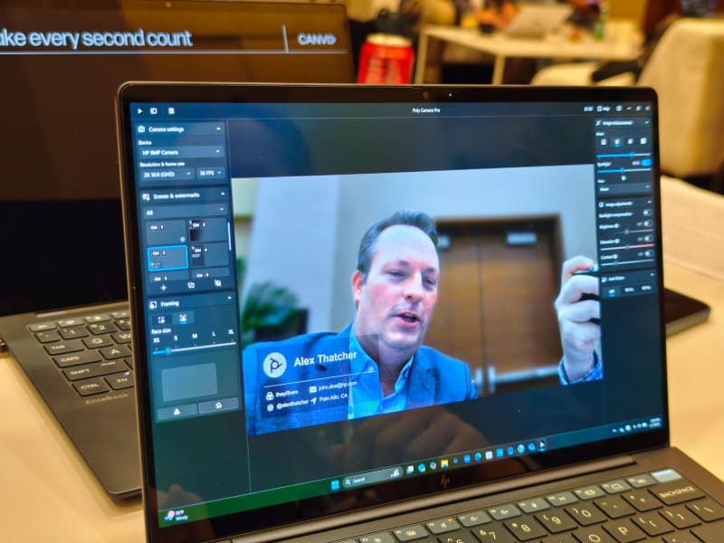 カメラの動作をソフトウェア的に拡張する「Poly Camera Pro」と900万画素のWebカメラで高画質にビデオ会議を行なうことが可能に