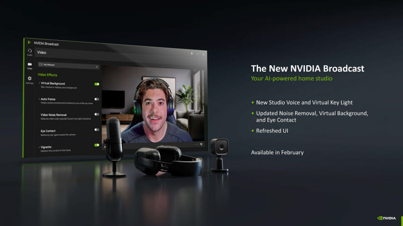 NVIDIA Broadcast(出典:RTX Blackwell for Creators、NVIDIA)