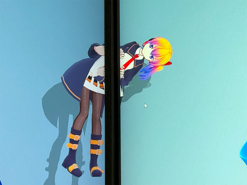 画面と画面の境界に配置した場合