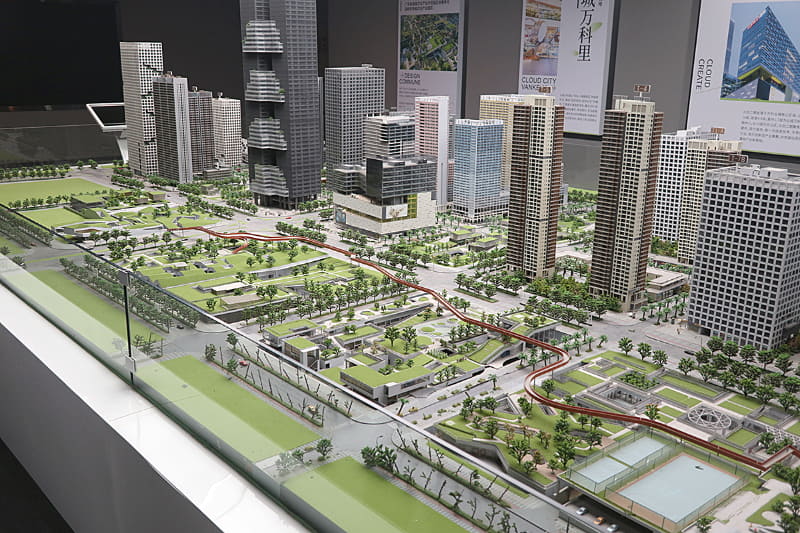 「万科雲城」の俯瞰模型